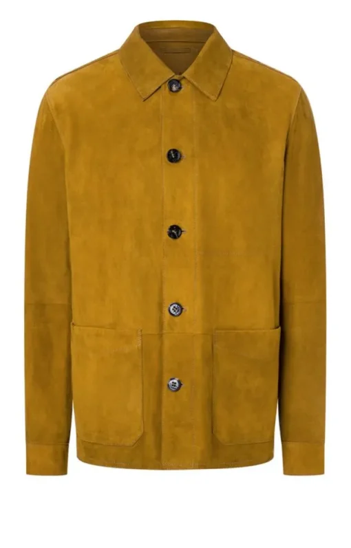 Leather Jackets<WERNER CHRIST Jannis: Light Overshirt With Details Ocker