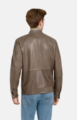 Leather Jackets<WERNER CHRIST Javier: Clean Biker Style With Detailed Stitc Chocolate