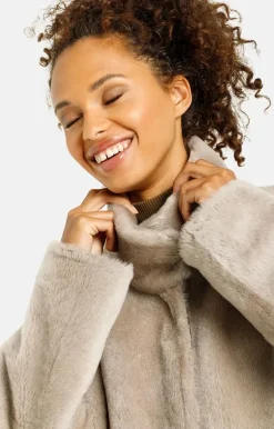 Lambskin Jackets<WERNER CHRIST Madita Cw:Reversible Slighly Oversized Coat Stone
