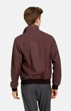 Leather Jackets<WERNER CHRIST Magnus: Light Blouson With Knitted Details Bordeaux