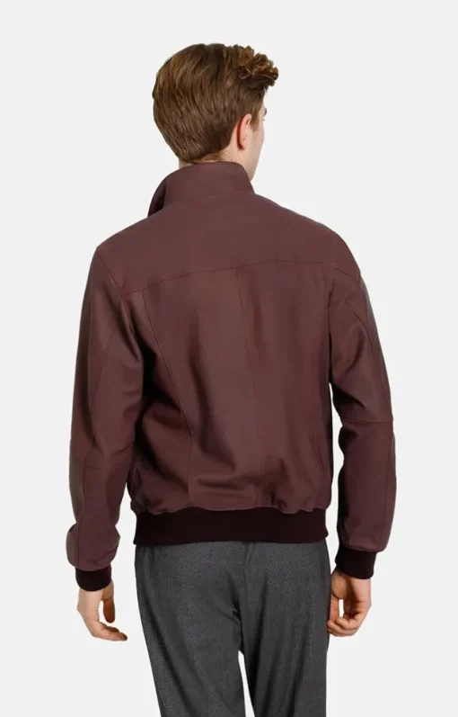 Leather Jackets<WERNER CHRIST Magnus: Light Blouson With Knitted Details Bordeaux