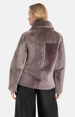 Lambskin Jackets<WERNER CHRIST Maike: Shorter, Reversible Lambskin Jacket Lilac