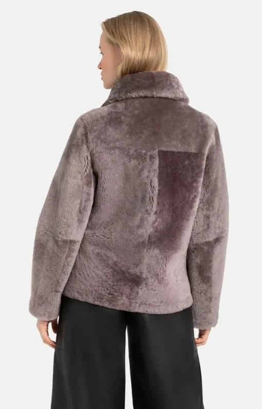 Lambskin Jackets<WERNER CHRIST Maike: Shorter, Reversible Lambskin Jacket Lilac