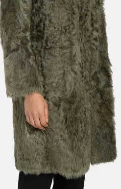 Lambskin Jackets<WERNER CHRIST Nadine: Bohemian-Style Short Coat Moss Green