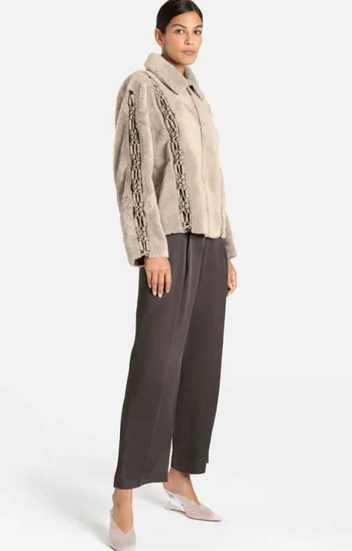 Leather Jackets<WERNER CHRIST Nicolette: Reversible Light Jacket Stone