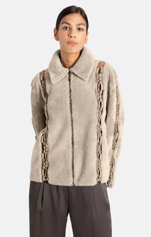 Leather Jackets<WERNER CHRIST Nicolette: Reversible Light Jacket Stone