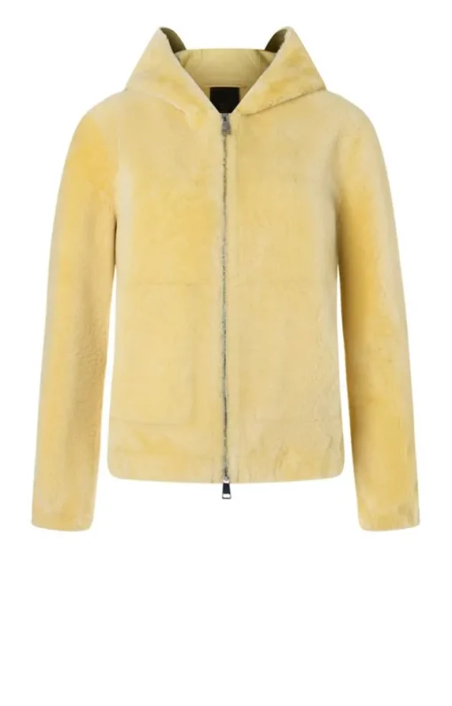 Leather Jackets<WERNER CHRIST Ona: Super Lightweight Hooded Blouson Limette