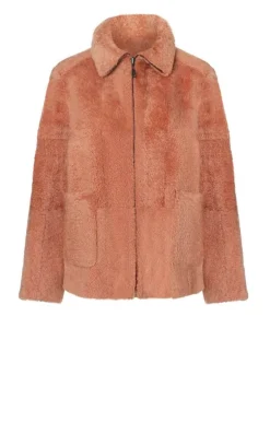 Lambskin Jackets<WERNER CHRIST Rahel: Light A-Line Reversible Jacket Dusty Rose