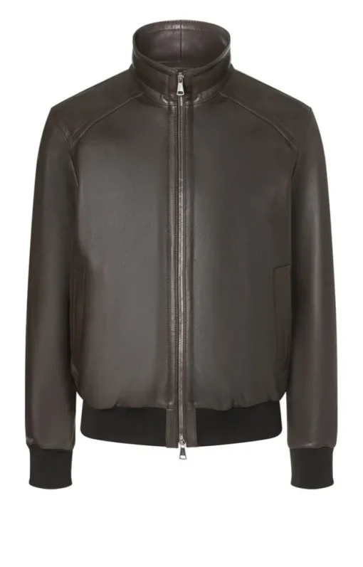 Leather Jackets<WERNER CHRIST Stan Cw: All-Season Blouson In Lamb Nappa Chocolate