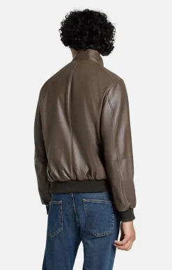 Leather Jackets<WERNER CHRIST Tony: Rugged Blouson With Knitted Cuffs Mustang