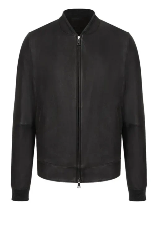 Leather Jackets<WERNER CHRIST Ulrich: Timeless Blouson With Knit Black