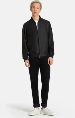 Leather Jackets<WERNER CHRIST Ulrich: Timeless Blouson With Knit Black