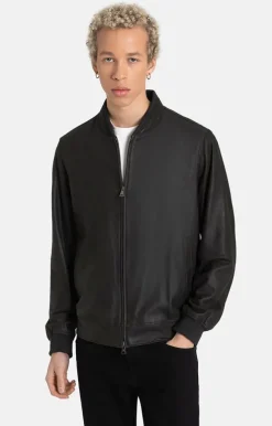 Leather Jackets<WERNER CHRIST Ulrich: Timeless Blouson With Knit Black