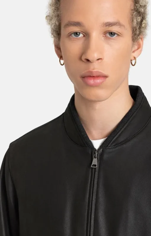 Leather Jackets<WERNER CHRIST Ulrich: Timeless Blouson With Knit Black