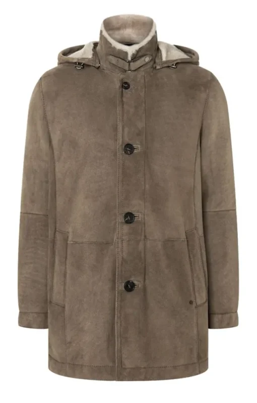 Lambskin Jackets<WERNER CHRIST Vincent: Sporty Parka Crafted In Lambskin Grau