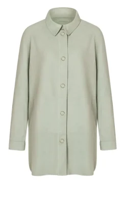 Leather Jackets<WERNER CHRIST Zofia: Lightweight Shirt Jacket Salbei