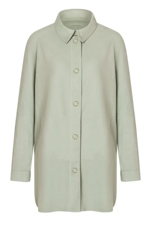 Leather Jackets<WERNER CHRIST Zofia: Lightweight Shirt Jacket Salbei