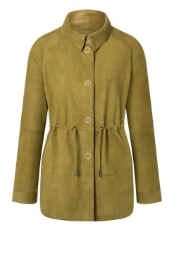 Leather Jackets<WERNER CHRIST Zora: Unlined Shirt With Drawstring Matcha